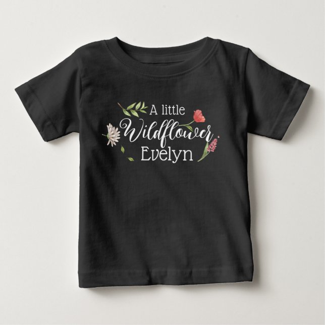 lite vildblomma flicka t shirt (Framsida)