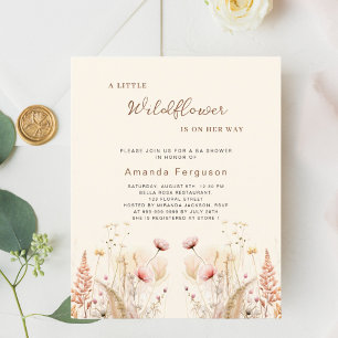 Lite vildblommig flicka boho budget Baby Shower