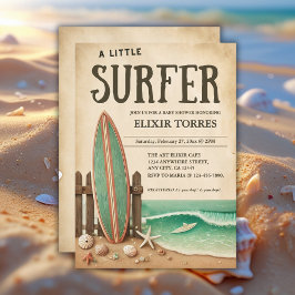 Lite Vintage, babyskor Inbjudningar