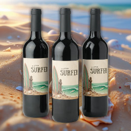 Lite Vintage, babyskor Vinflaska Etikett