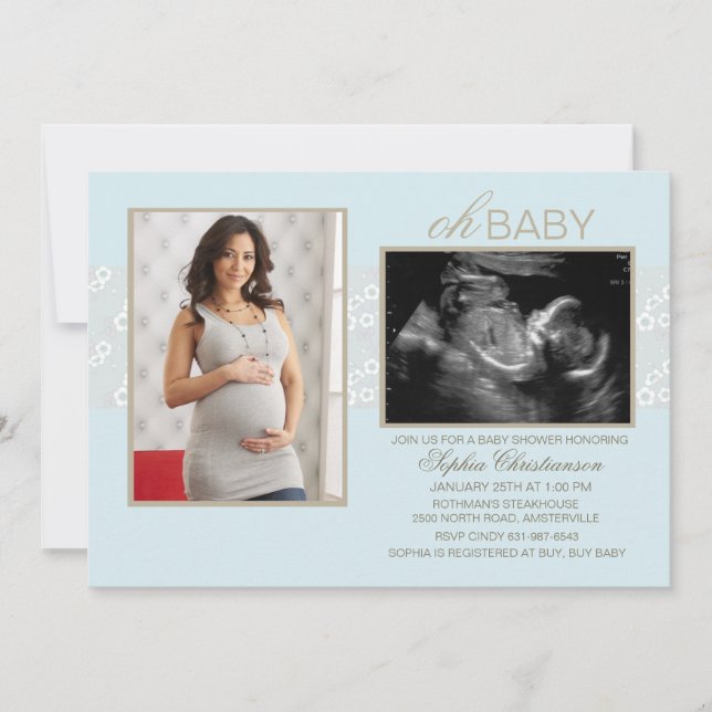 Lite viskningblått inbjudningar (Framsida)