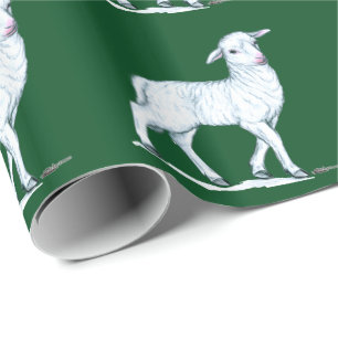 Lite vitLamb Presentpapper