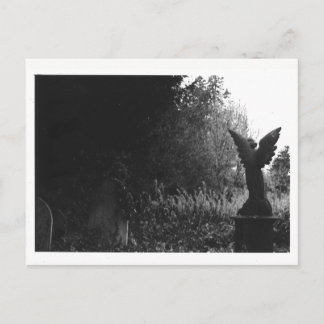 Lite vykort för kyrkogård för ängelstaty gammal