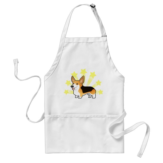 Lite walesisk Corgi för stjärnaPembroke Förkläde (Framsidan)