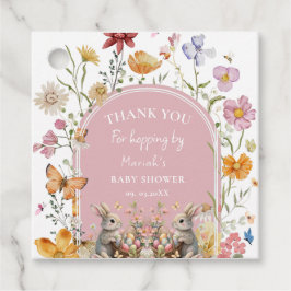 LiteBunny Påsk Wildblomme Baby Shower Tack Gåvor Etiketter