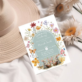 LiteBunny Påsk Wildblomskuva Inbjudningar
