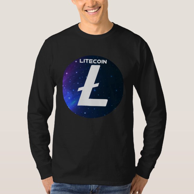 Litecoin Cryptocurrency Space Galaxy LTC Crypto Mo T Shirt (Framsida)