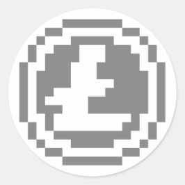 Litecoin LTC 8-Bit Logo | Klistermärke