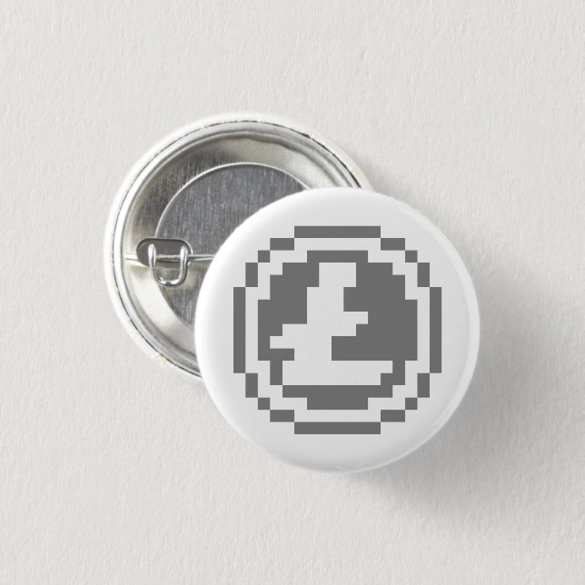 Litecoin LTC 8-Bit Logo | Knappsats Knapp (Framsida & baksida)