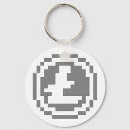 Litecoin LTC 8-Bit Logotyp | Grundläggande Nyckelr Nyckelring