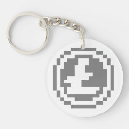 Litecoin LTC 8-Bit Logotyp | Nyckelring