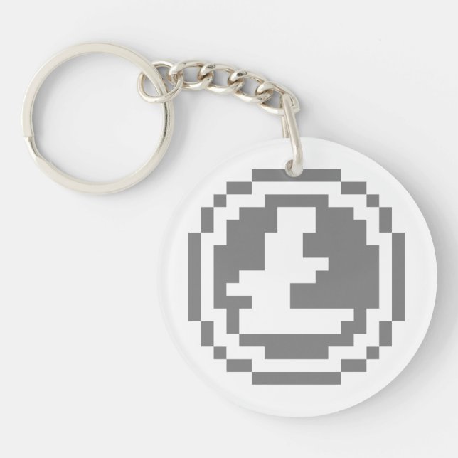 Litecoin LTC 8-Bit Logotyp | Nyckelring (Framsidan)