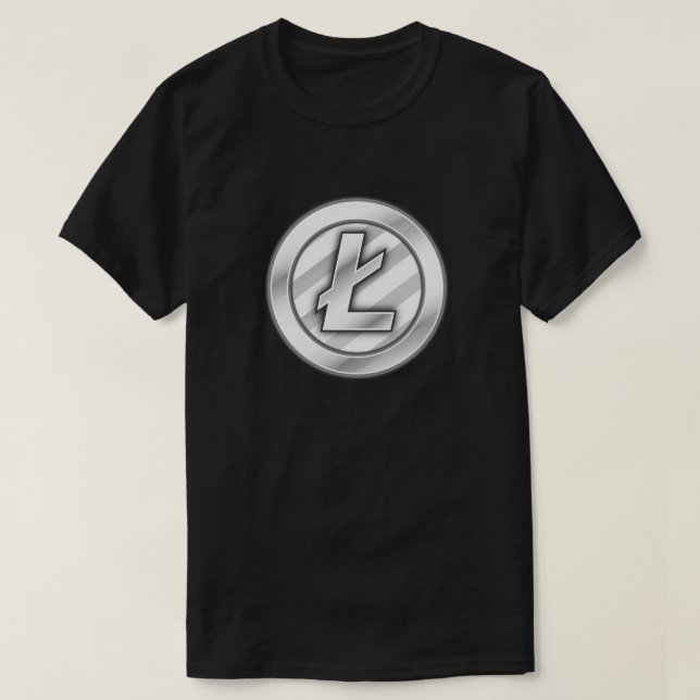 Litecoin (LTC) Crypto valutaT-tröja Tee (Design framsida)