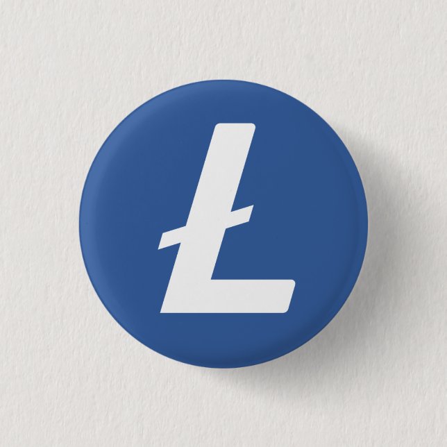 Litecoin (LTC) Cryptocurrency Blockchain Flair Knapp (Framsida)