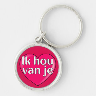 Liten (1,44 tum) Premium Round Keychain Rund Silverfärgad Nyckelring