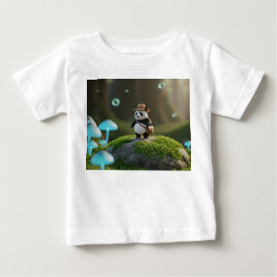 Liten 3D-pandaforskare i mystisk skog T Shirt