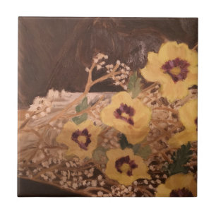 Liten (4,25 x 4,25 tum) keramiskt foto-platta kakelplatta