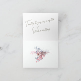 Liten, 4-tums x 5,6-tums mappad inbjudan till bröl