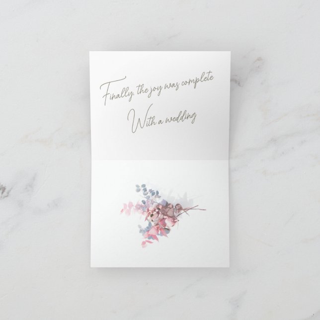 Liten, 4-tums x 5,6-tums mappad inbjudan till bröl (Inuti)