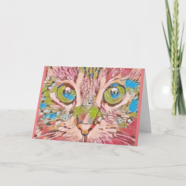 Liten, 4" x 5,6" vikt gratulationskort kort (Framsida)