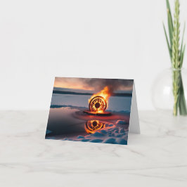 Liten, 4" x 5,6" vikt julkort helgkort