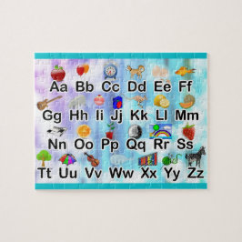 Liten ABC-alfabet Illustration Family Kids Pussel