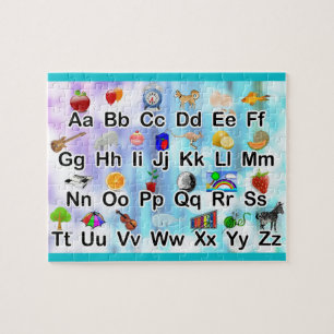 Liten ABC-alfabet Illustration Family Kids Pussel