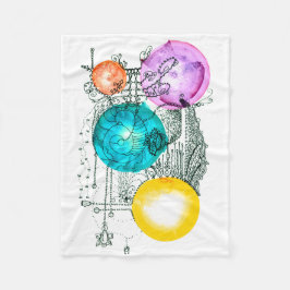 Liten Abstrakt Art "Expandera flera versaler" Fleecefilt