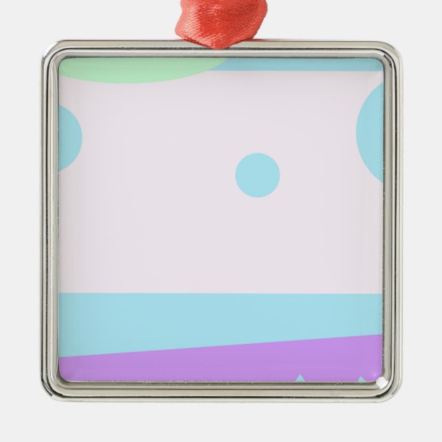 Liten Abstrakt eller Abstrakt liggande Julgransprydnad Metall (Framsidan)