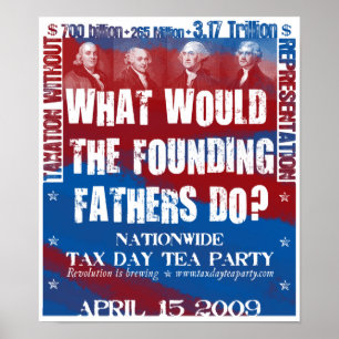 Liten affisch för founding fathers
