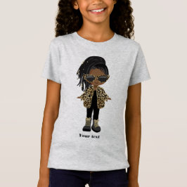 Liten afroamerikansk flicka t shirt