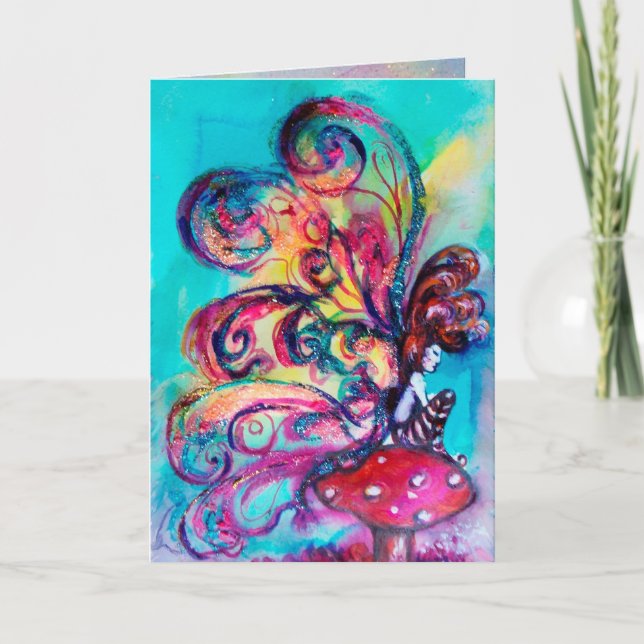 Liten Älg av Svamp Helgkort (Framsida)