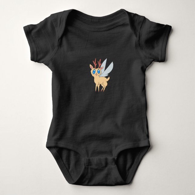 Liten älg-babby topp t shirt (Framsida)