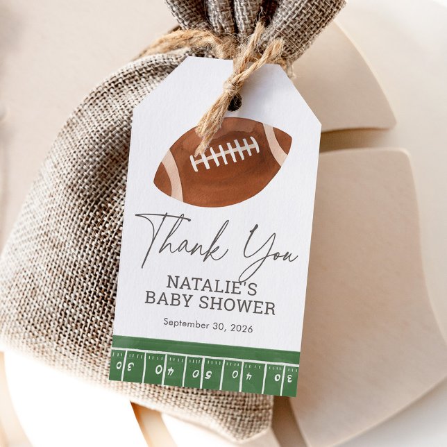 Liten All Star Fotboll Baby Shower Presentetikett (Skapare uppladdad)