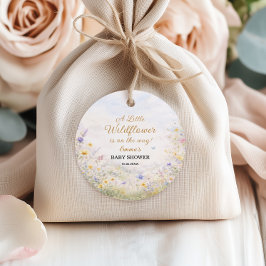 Liten äng med vilda blommor Pastellträdgård Gåvor Etiketter