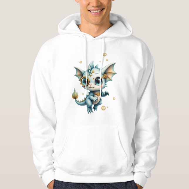 Liten Ångdrake – Professionell Kaosingenjör. Hoodie (Framsida)