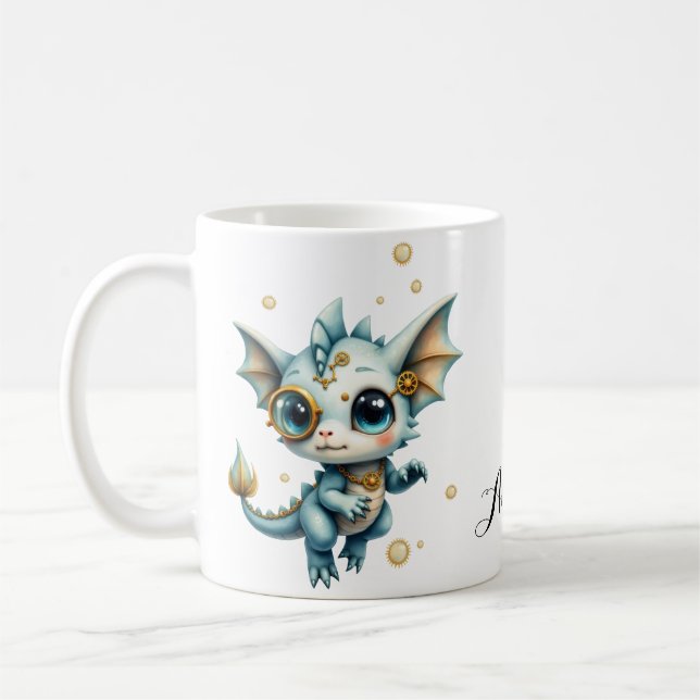 Liten Ångdrake – Professionell Kaosingenjör. Kaffemugg (Vänster)