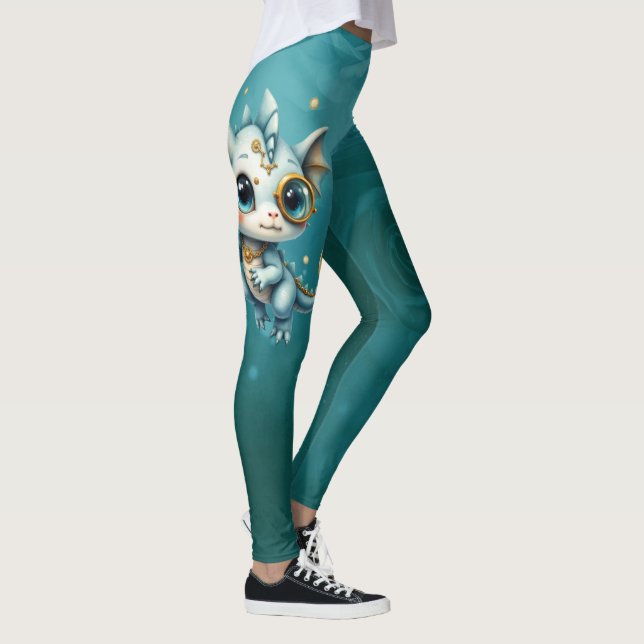 Liten Ångdrake – Professionell Kaosingenjör. Leggings (Höger)