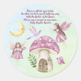 Liten ängslig baby shower-önskan runt klistermärke