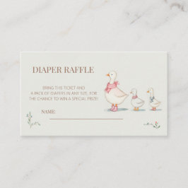 liten anka Baby Shower Diaper Raffle Tilläggskort