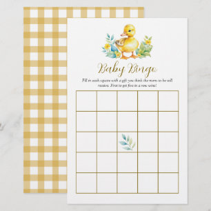 Liten Ankunge Ank Baby Shower Bingo Spel