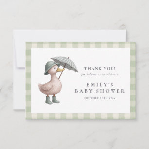 Liten Ankunge Baby Shower Tacksamhetskort Tack Kort