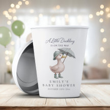 Liten Ankunge Grön Könsneutral Bebis Shower