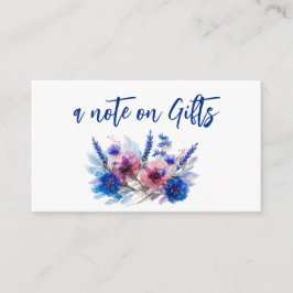 Liten anmärkning om presentblommor och lavender tilläggskort