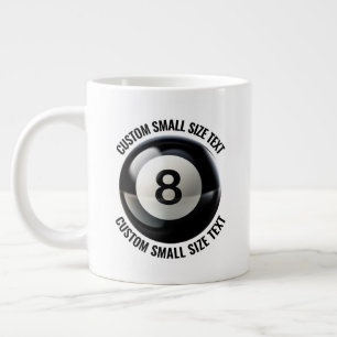 Liten anpassad text pool 8 boll specialdesignad jumbo mugg
