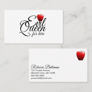Liten Apple för ond drottning rolig visitkort