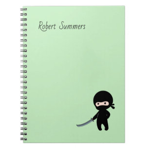Liten Arg Ninja-eget namn på Grönt Anteckningsbok