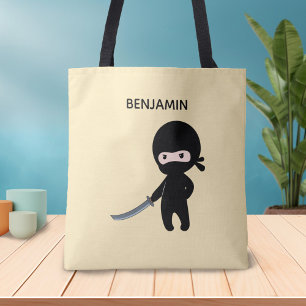 Liten Arg Ninja-eget namn på Gult Tygkasse