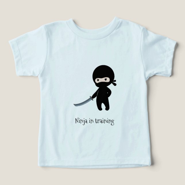 Liten Arg Ninja i Training T Shirt (Design Framsida)