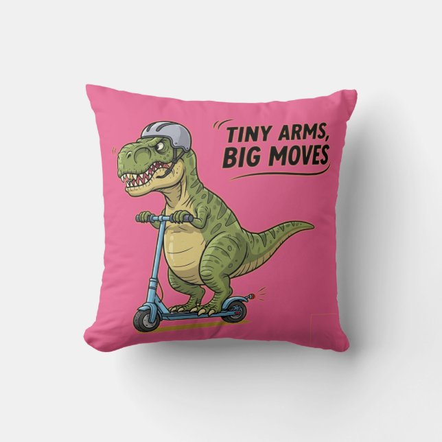 Liten Arm. Big Energy. Dino på Hjul! Kudde (Framsida)